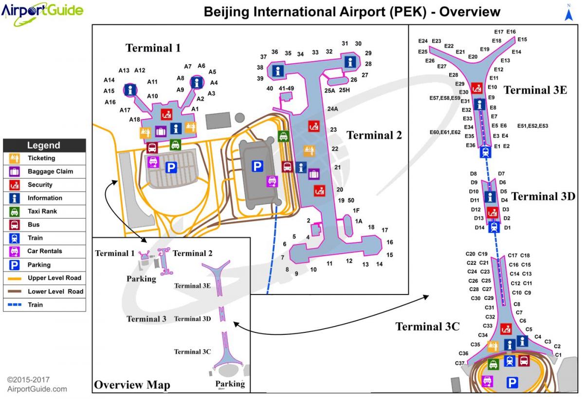 북경 airport 지도