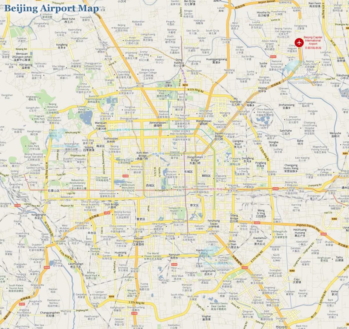 베이징 캐피탈 에어포트 맵