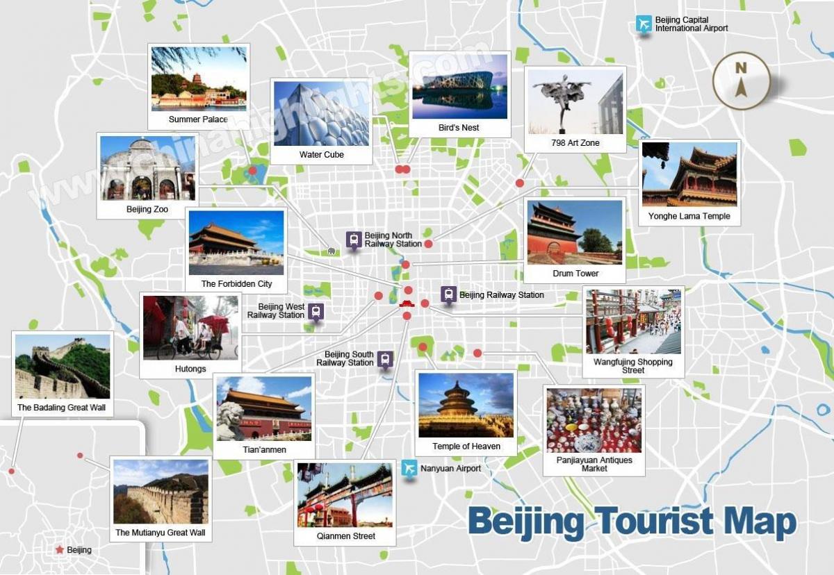 베이징의 관심 장소 지도