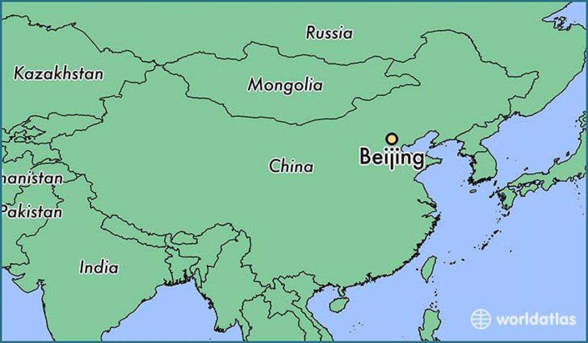 중국의 지도를 보여주는 베이징
