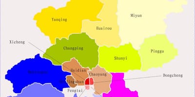 북경 중국 지도