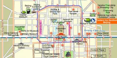 산리툰 바 거리에 베이징 지도